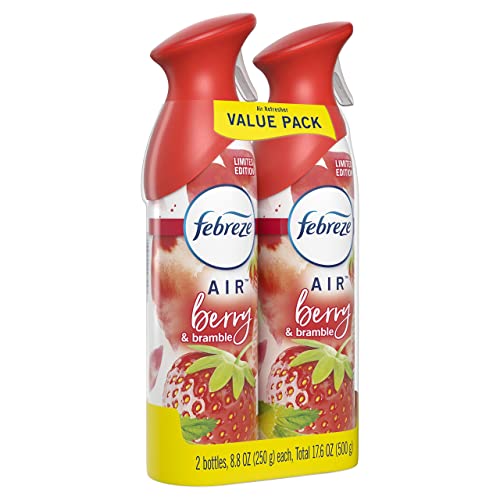 Febreze Air Odor-Eliminating Air Freshener, Berry & Bramble, 2 Ct, 8.8 Fl Oz Each (17.8 Fl oz Total)