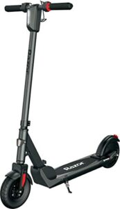razor e prime iii electric scooter - 18 mph, 15 mile range, 8" pneumatic front tire, foldable, portable and extremely lightweight, rear wheel drive, for travel and commuting