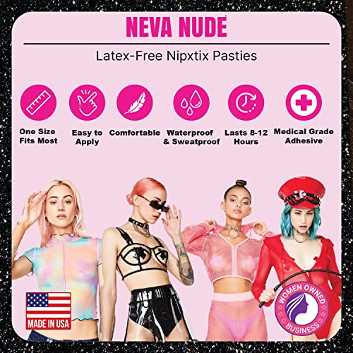 Neva Nude Vixen Red Wet Vinyl Naughty Knix G-String and Nipztix Pasties Set