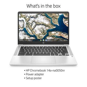 HP Chromebook 14-inch FHD Laptop, Intel Celeron N4000, 4 GB RAM, 32 GB eMMC, Chrome (14a-na0050nr, Mineral Silver)