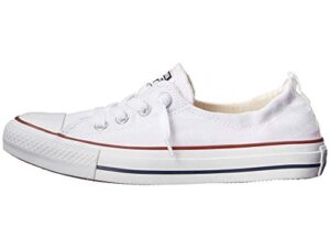converse women's shoreline slip on sneaker, optical white, 8.5
