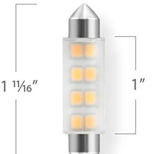 Emery Allen EA-Fest-1.0W-309F RoHS Compliant Dimmable Festoon Base LED Light Bulb, AOLP Lighting Award, 12V-1Watt (5W Equivalent) 100 Lumens, 3000K, 1 Pcs