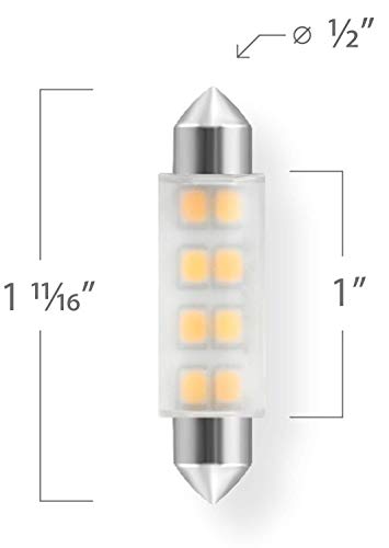 Emery Allen EA-Fest-1.0W-309F RoHS Compliant Dimmable Festoon Base LED Light Bulb, AOLP Lighting Award, 12V-1Watt (5W Equivalent) 100 Lumens, 3000K, 1 Pcs