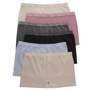 hanes boyshorts panties pack, seamless underwear for women, comfort flex fit, multipack(colors may vary)