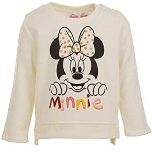 Disney Minnie Mouse Little Girls Sweatshirt and Leggings Outfit Set White 7-8