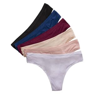 hanes womens comfort flex fit microfiber underwear, 6-pack thong panties, assorted, xx-large us