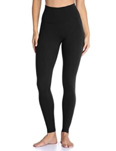 colorfulkoala women's high waisted tummy control workout leggings full length ultra soft yoga pants 28" (m, black)