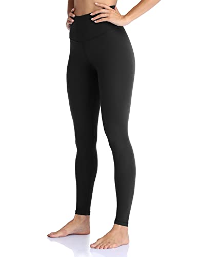 Colorfulkoala Women's High Waisted Tummy Control Workout Leggings Full Length Ultra Soft Yoga Pants 28" (M, Black)