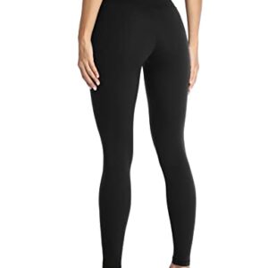 Colorfulkoala Women's High Waisted Tummy Control Workout Leggings Full Length Ultra Soft Yoga Pants 28" (M, Black)