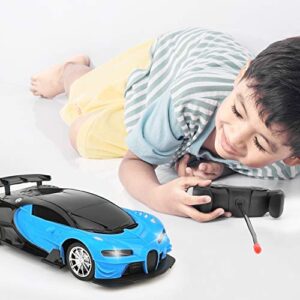 GaHoo Remote Control Car for Kids - 1/16 Scale Electric Remote Toy Racing, with Led Lights Rechargeable High-Speed Hobby Toy Vehicle, RC Car Gifts for Age 3 4 5 6 7 8 9 Year Old Boys Girls (Blue)