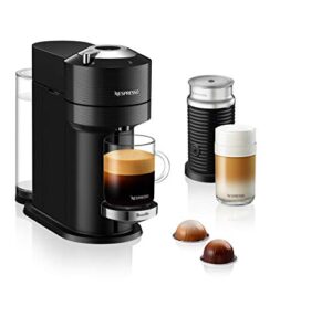 nespresso vertuo next premium coffee and espresso machine by breville with milk frother, black, small