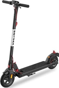 gotrax apex xl commuting electric scooter - 8.5" air filled tires - 15.5mph & 15 mile range folding e scooter for adults commuters (black)