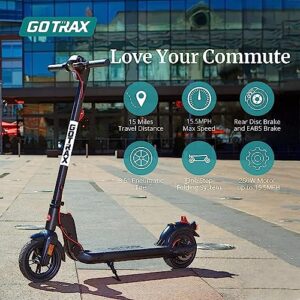 Gotrax APEX XL Commuting Electric Scooter - 8.5" Air Filled Tires - 15.5MPH & 15 Mile Range Folding E Scooter for Adults Commuters (Black)