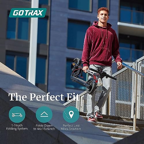 Gotrax APEX XL Commuting Electric Scooter - 8.5" Air Filled Tires - 15.5MPH & 15 Mile Range Folding E Scooter for Adults Commuters (Black)