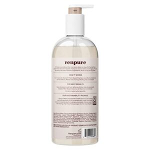 Renpure Plant Based Coconut and Vitamin E Moisturize and Replenish Shampoo - Ideal for Lifeless Hair - Leaves Hair Silky and Smooth - Rids Hair of Grime - Recyclable, Pump Bottle Design - 24 fl oz