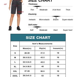 Libin Women's Lightweight Hiking Shorts Quick Dry Cargo Shorts Summer Travel Golf Shorts Outdoor Water Resistant Black S