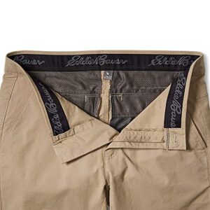 Eddie Bauer Men's Voyager Flex 10 Chino Shorts, Light Khaki, 34"