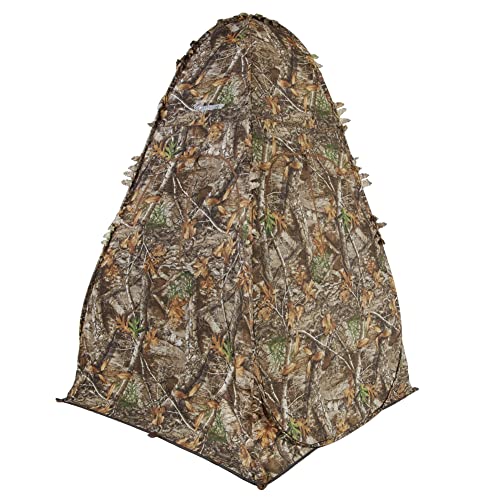 Ameristep Outhouse Lightweight Durable Hunting Spring Steel Mossy Oak Break-Up Country Ground Blind - 1 Hunter Concealment - Easy Setup & Takedown