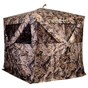 ameristep pro series thermal hub blind | 4 person insulated hunting blind designed for cold weather in mossy oak elements terra, amebf1009, one size