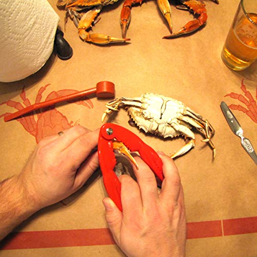 Treasure Gurus Red Metal Lobster Claw Seafood Nut Cracker Shellfish Crab Opener Kitchen Tool Utensil