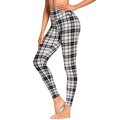 GAYHAY High Waisted Leggings for Women - Soft Opaque Slim Tummy Control Printed Pants for Running Cycling Yoga