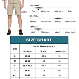 Libin Men's Outdoor Hiking Shorts Lightweight Quick Dry Stretch Cargo Shorts Travel Fishing Golf Tactical Shorts, Grey L