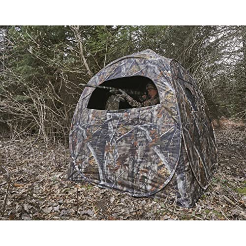 Guide Gear Deluxe Pop-Up Hunting Ground Blind, 1-2 Person Tent, Hunting Gear, Equipment, and Accessories, 4-Panel Spring Steel