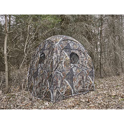 Guide Gear Deluxe Pop-Up Hunting Ground Blind, 1-2 Person Tent, Hunting Gear, Equipment, and Accessories, 4-Panel Spring Steel