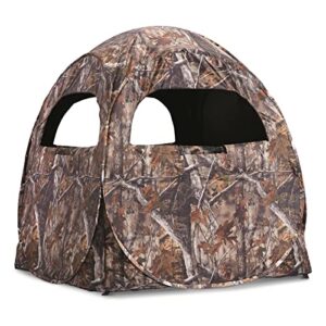 Guide Gear Deluxe Pop-Up Hunting Ground Blind, 1-2 Person Tent, Hunting Gear, Equipment, and Accessories, 4-Panel Spring Steel