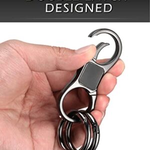 DAYGOS Key Chain Quick Release Key Ring, Heavy Duty Car Keychain Holder Clip with Easy Detachable Valet Key Ring for Men and Women