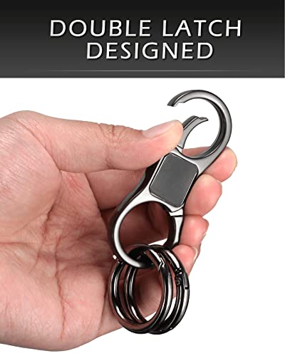 DAYGOS Key Chain Quick Release Key Ring, Heavy Duty Car Keychain Holder Clip with Easy Detachable Valet Key Ring for Men and Women