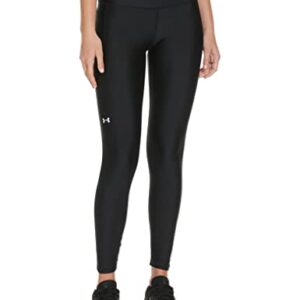 Under Armour Women's Standard HeatGear High No-Slip Waistband Pocketed Leggings, Black (001)/White, X-Large