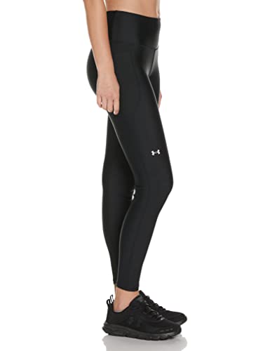 Under Armour Women's Standard HeatGear High No-Slip Waistband Pocketed Leggings, Black (001)/White, X-Large