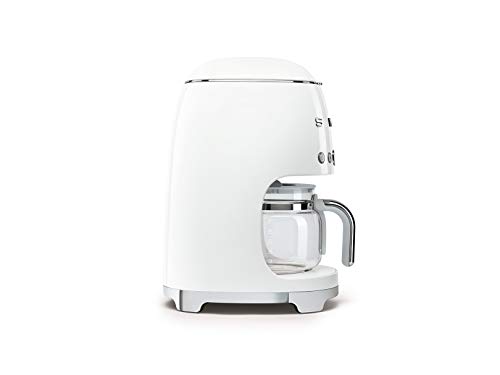 Smeg 50's Retro Style Aesthetic Drip Coffee Machine, White