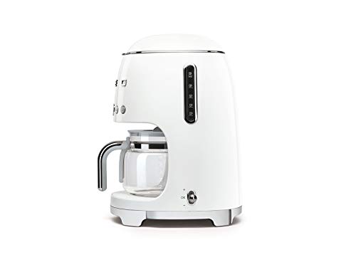 Smeg 50's Retro Style Aesthetic Drip Coffee Machine, White