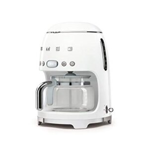 Smeg 50's Retro Style Aesthetic Drip Coffee Machine, White