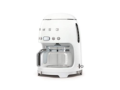 Smeg 50's Retro Style Aesthetic Drip Coffee Machine, White