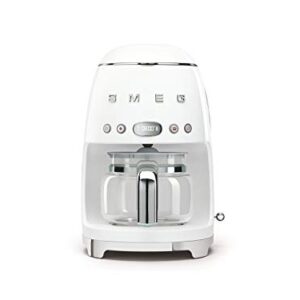 Smeg 50's Retro Style Aesthetic Drip Coffee Machine, White