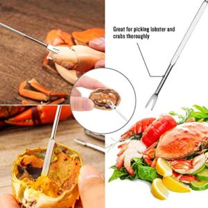 WintMing Lobster Crackers and Picks Seafood Tools Set Stainless Steel Lobster Shellers Crab Leg Crackers Walnut Clip Nut Crackers (NUTCK+PICK)