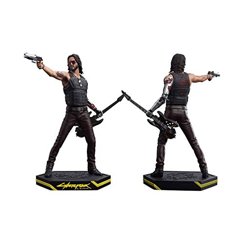 Dark Horse Comics Cyberpunk 2077 Rockboy Johnny Silverhand Action Figure Video Game Figurine with Samurai Emblem Base Stand