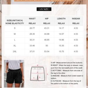 Dokotoo Womens Fashion Casual Summer Side Pockets Solid High Waistband Cotton Comfortable Jogging Joggers Pants Sweatpants Black US 16 18 X-Large