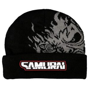 jinx cyberpunk 2077 that samurai knit beanie, black, one size