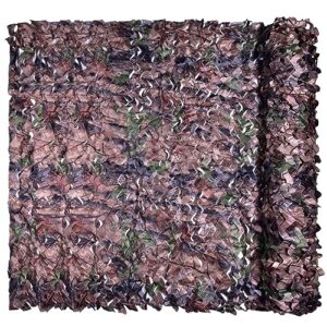 iunio camo netting camouflage netting, camo net bulk roll camouflage mesh nets for hunting blind deer stand military party decorations sunshade camping shooting (6.5ftx4.9ft, bionic tree camo)