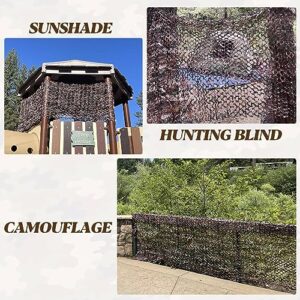 iunio Camo Netting Camouflage Netting, Camo Net Bulk Roll Camouflage Mesh Nets for Hunting Blind Deer Stand Military Party Decorations Sunshade Camping Shooting (6.5ftx4.9ft, Bionic Tree Camo)