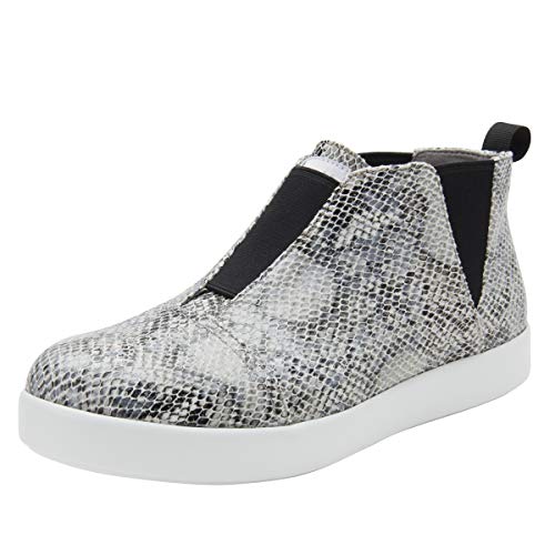 Alegria Parker Womens Shoes Grey Snake 10 M US