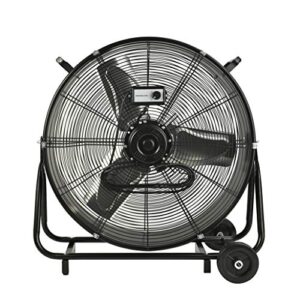 Aain(R) AA011 24-Inch High Velocity Industrial Drum Fan, 7500 CFM Air Circulator for Warehouse, Garage, Workshop and Barn Use,Two-Speed, Black