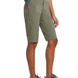 BALEAF Women's Hiking Shorts Bermuda Long Knee Length Quick Dry Stretch Elastic Waist for Camping, Travel Sage Green Size L