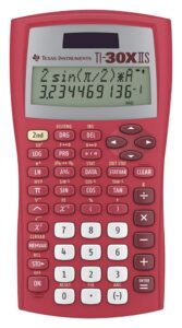 texas instruments ti-30xiis scientific calculator, red
