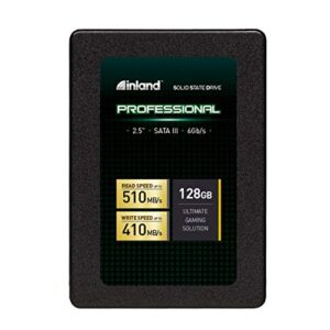 inland professional 128gb ssd 3d tlc nand sata iii 6gb/s 2.5" 7mm internal solid state drive (128gb)