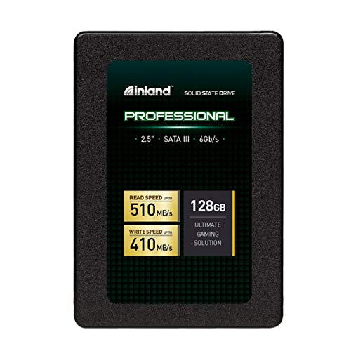 INLAND Professional 128GB SSD 3D TLC NAND SATA III 6Gb/s 2.5" 7mm Internal Solid State Drive (128GB)